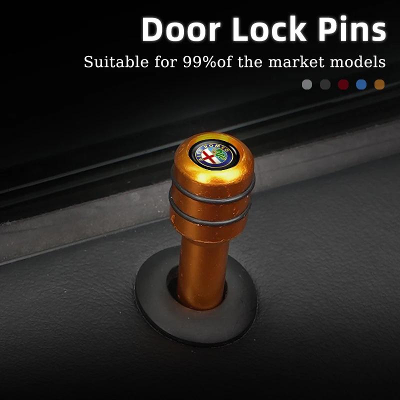 Car Sticker For Alfa Romeo 159 147 Car Interior Auto Lock Door Lift Alloy Safety Pin For Alfa Romeo Giulietta 159 147 156 166 Mi abc012