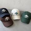 Green Big Head Circumference Small Mountain Peak Baseball Cap Children's New Spring and Summer Versatile Embroidery Showing Face Small Wide Brim Peake