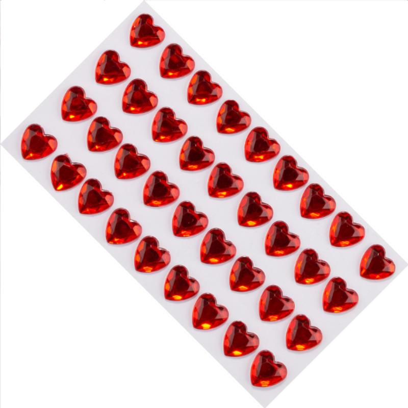 12MM36 Acrylic Love Drill Stick Korean Girl Heart the Same Model Mobile Phone Case Ledger Sticker