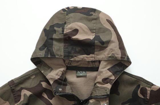 Aspersio Camouflage Hoodie and Pants Oversized Long Sleeve Fashion Cargo Long Set Army Green Men's Set, Stylish, Full-Zip, Workwear, Outdoor, Airsoft,