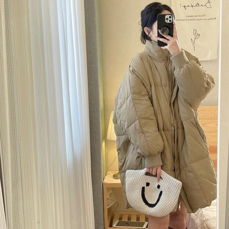 New down padded clothes women's winter long padded jackets loose casual long padded jackets trendy