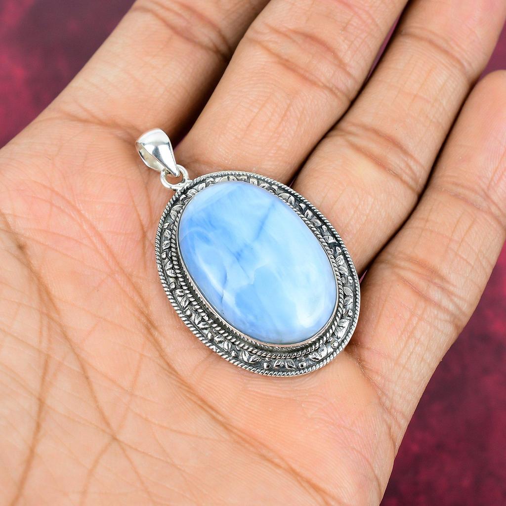 Owyhee Opal Anhänger, 925 Sterling Silber Schmuck, Edelstein Anhänger, Geschenk für Sie handgemachter zierlicher Schmuck
