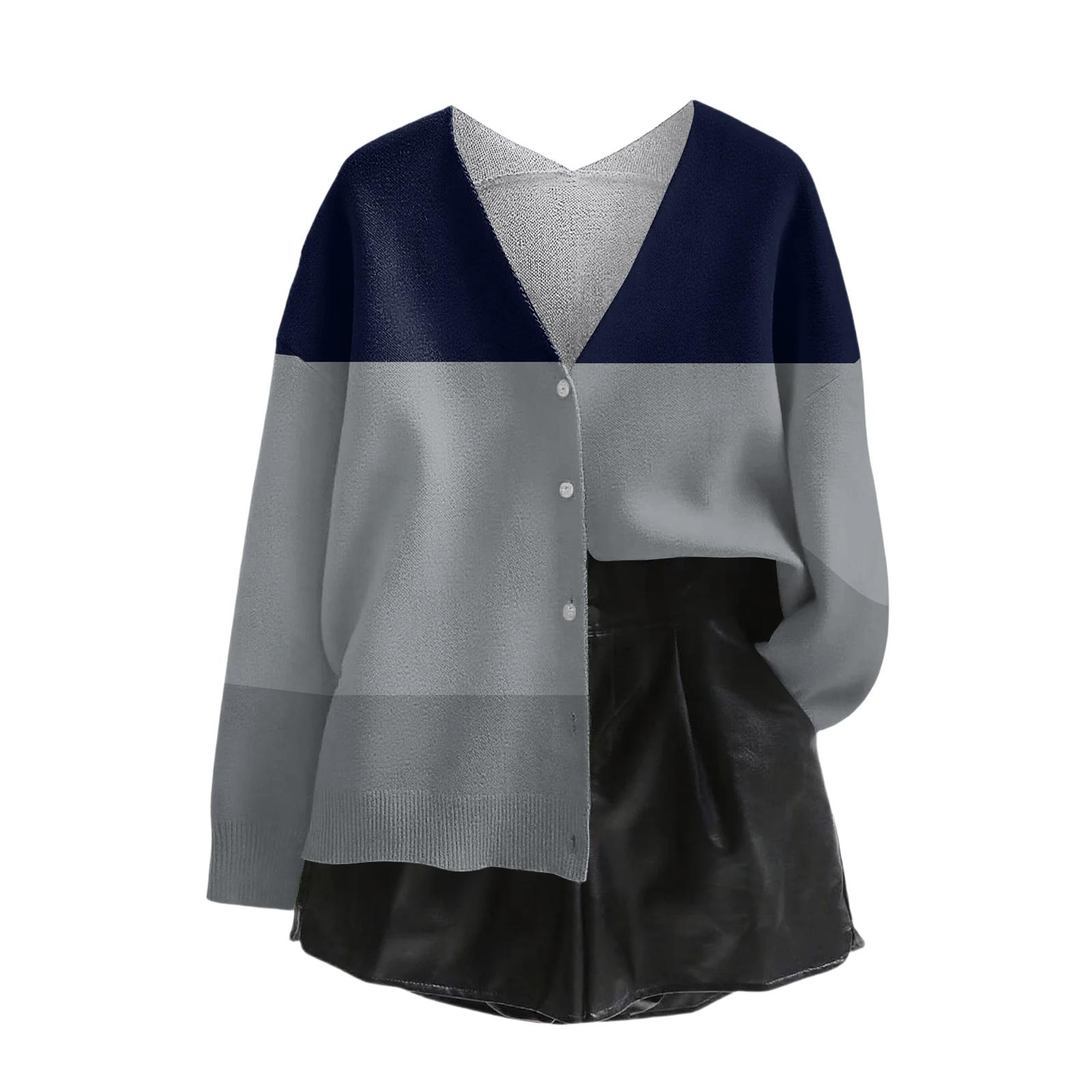 

Женский топ с V-образным вырезом, с принтом, утолщенный, из плюшевого кашемира, теплый, длинный топ XL тёмно-синий