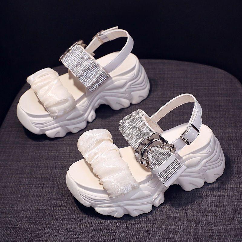 Sandale de vară pentru femei, pantofi sport cu platformă ușoară, cu creștere înălțime, stil roman, noi