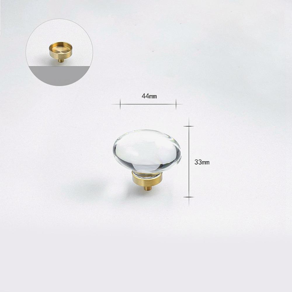 Gold Grey Transparent Crystal Cabinet Knobs Durable Excellent Design Crystal Knobs Furniture Dresser Knob for Kitchen Bathroom