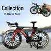 Cross Alloy Bicycle Model - Double Shock Mountain Bike Toy with Variable Speed & Front/Rear Absorbers - Ornament Gift