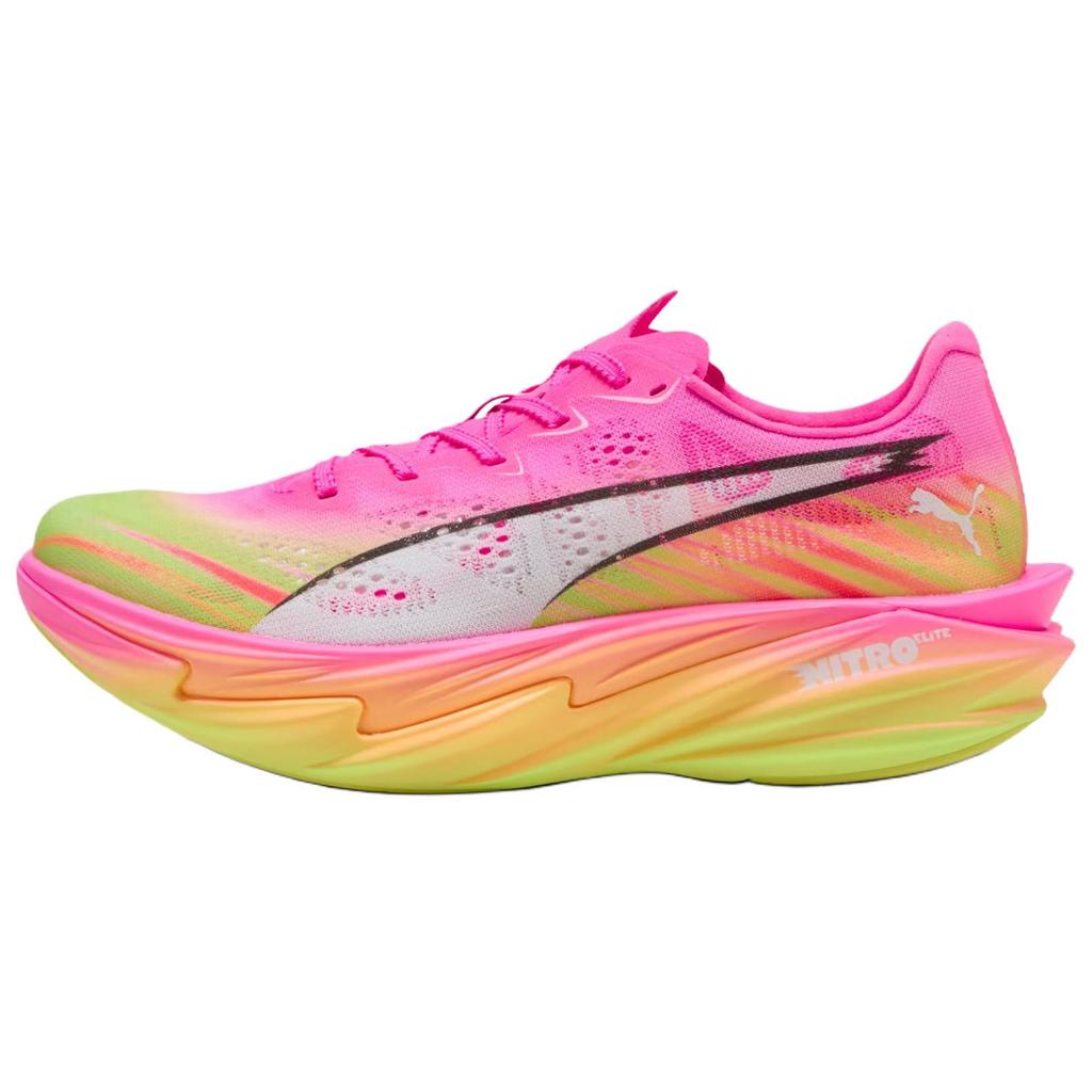 Puma Deviate Nitro Elite 4 Poison Pink Yellow Alert Bright Aqua Women Sneakers Sun-Stream------Features 313606-01