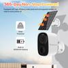 2K Solar Security Cameras Wireless Outdoor Battery Powered Security Camera PIR Motion Alarm Cloud Storage Two Way Audio