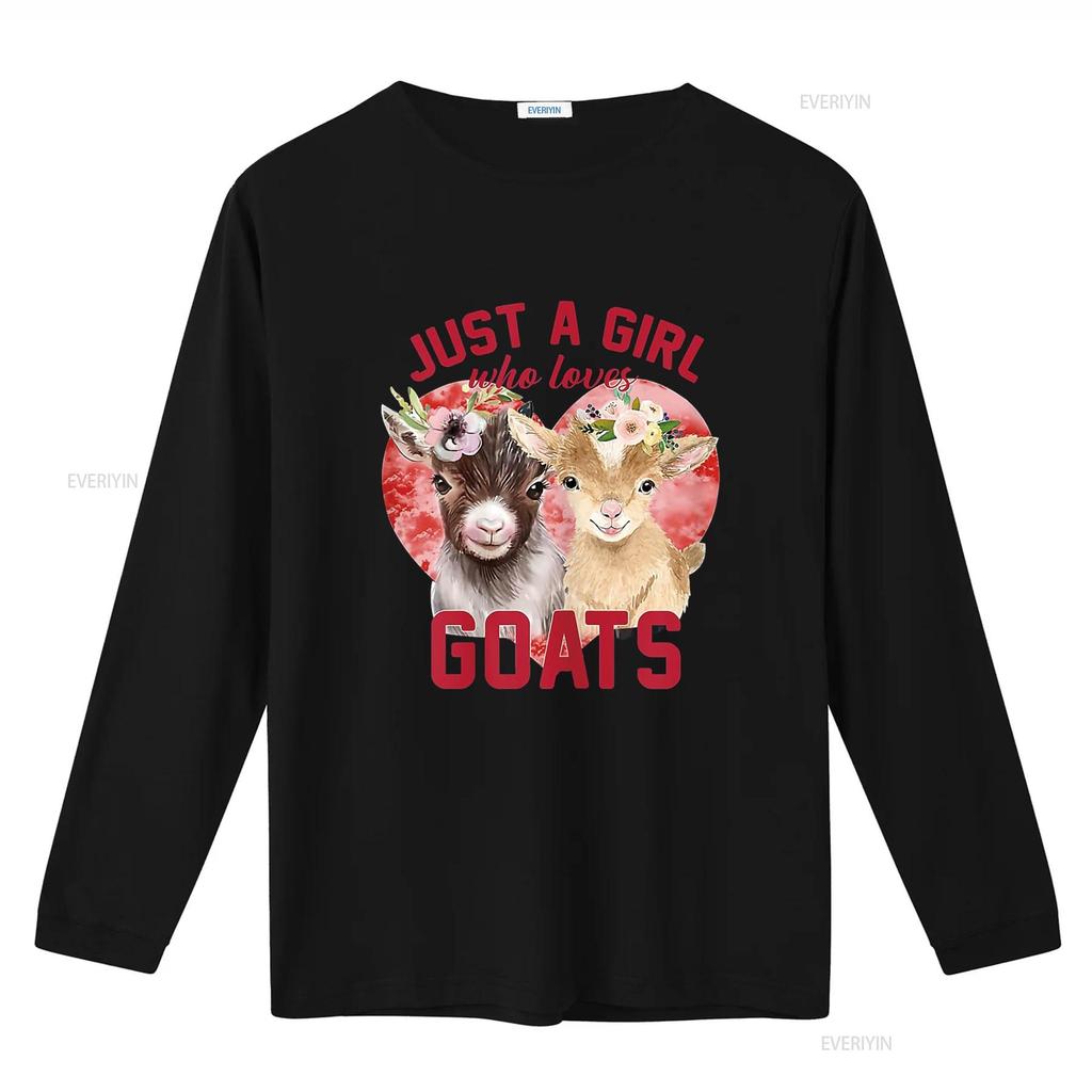 Goat Girl Women Mom Farmer Just A Who Loves Goats T Shirt Vintage Washed Versatile Fashion Streetwear Unisex Designer Clothes