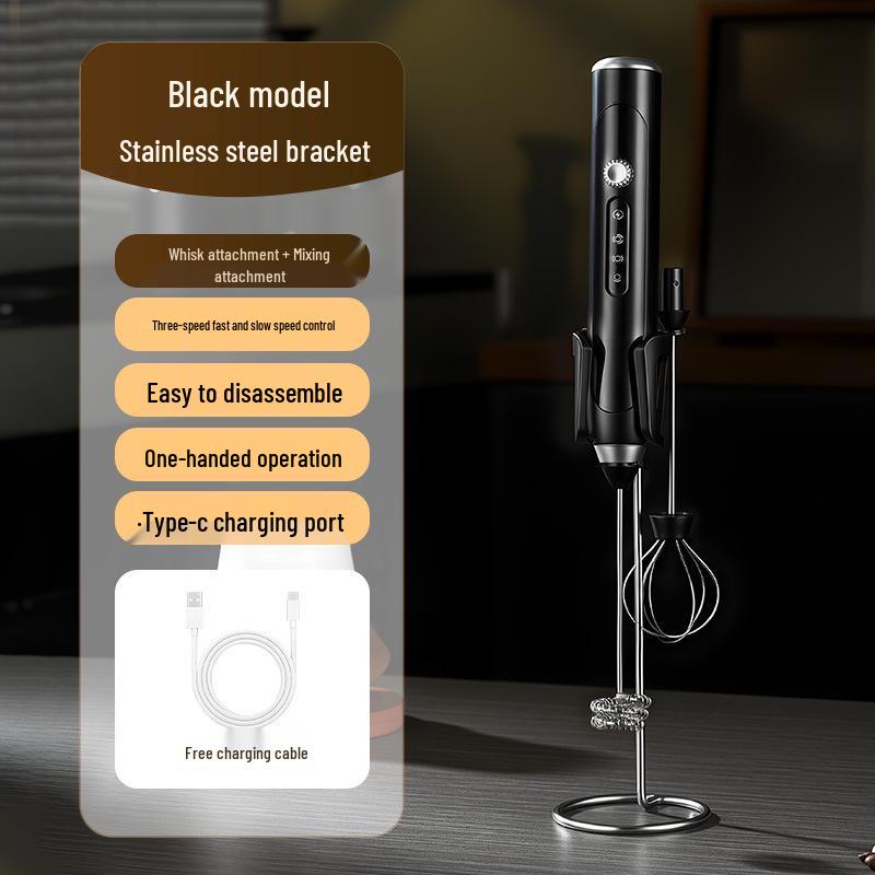 Wireless Electric Handheld Egg Beater & Milk Frother for Cream, Cake, Coffee, Baking