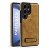 Samsung S25Ultra Magnetic Bracket TPU + PU Simple Hot Press Mobile Phone Case S25 Magnetic Mobile Phone Case