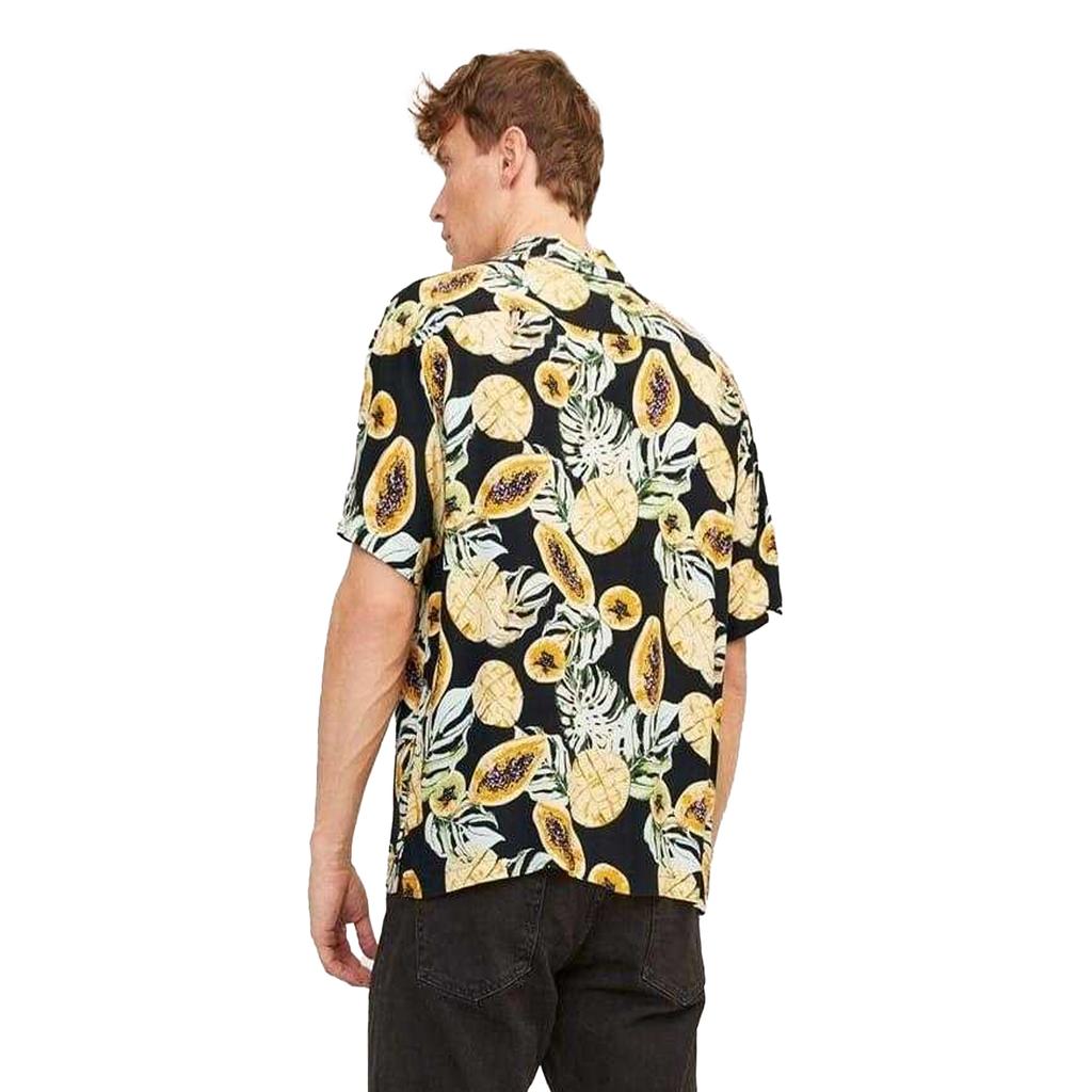 Jack And Jones Mens Tampa Papaya Regular Short-Sleeved Shirt