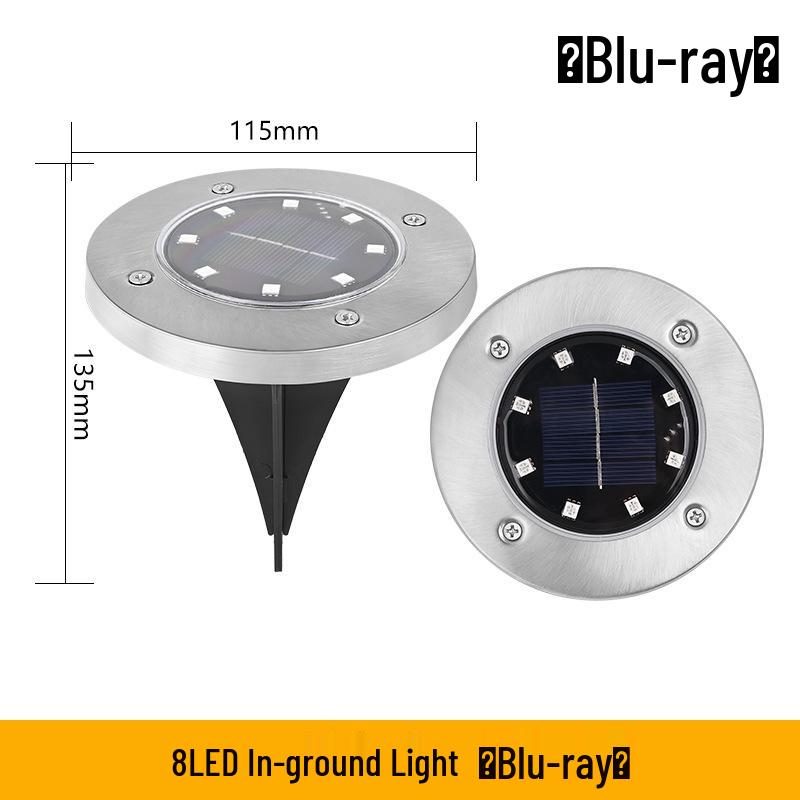 Solar LED Stainless Steel Underground Light for Outdoor Garden, Lawn, Courtyard, Rainproof.