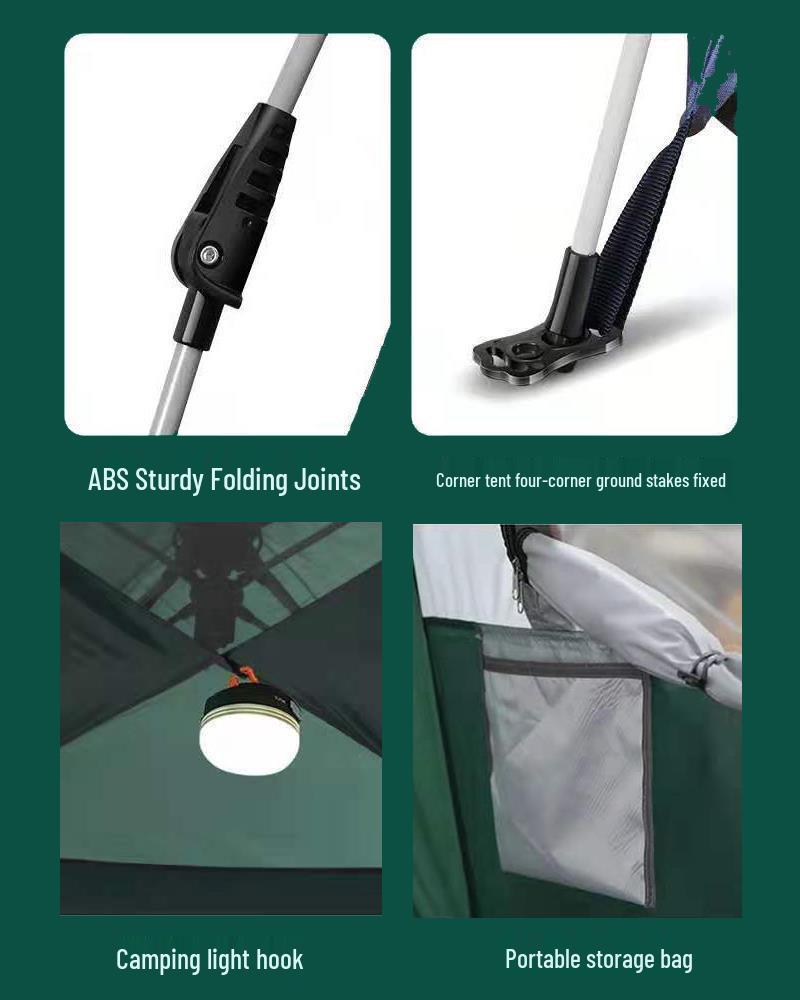 Thickened Automatic Folding Tent: Portable, Quick-Open, Rain & UV Protection for Camping & Beach.