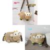 Cartoon Cute Cow Plush Shoulder Bag With Zipper Closure For Daily Use