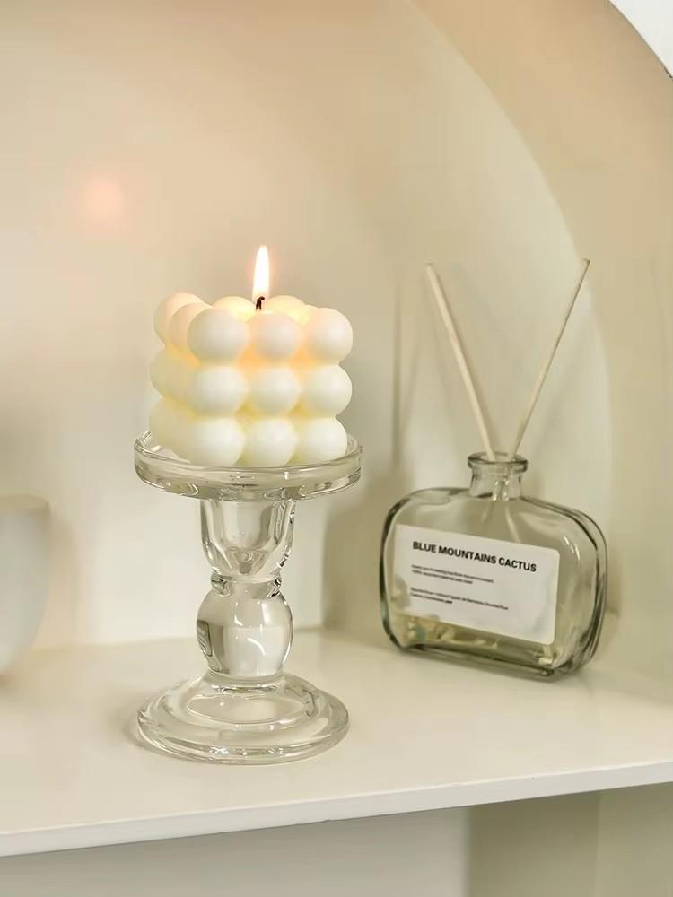 White Cube Aromatherapy Candle Romantic Atmosphere Desktop Home Decoration Creative Handmade Gift Aromatherapy Candle