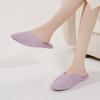 Fashion Elegant Purple Silk Print Design Flat Slippers Women Cozy Warm Fuzzy Brand Home Slipper Lightweight Soft Sole Sandalias De Mujer