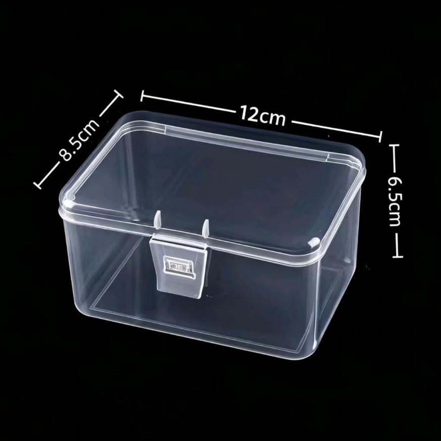 Large Transparent Rectangular Hardware Storage Box with Lid - PP Plastic Tool Accessories Organizer