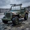 1:32 Véhicules tout-terrain militaires Willys GP Modèle de voiture en métal moulé sous pression Simulation élevée Ornements tendance pour la maison Collection Loisir