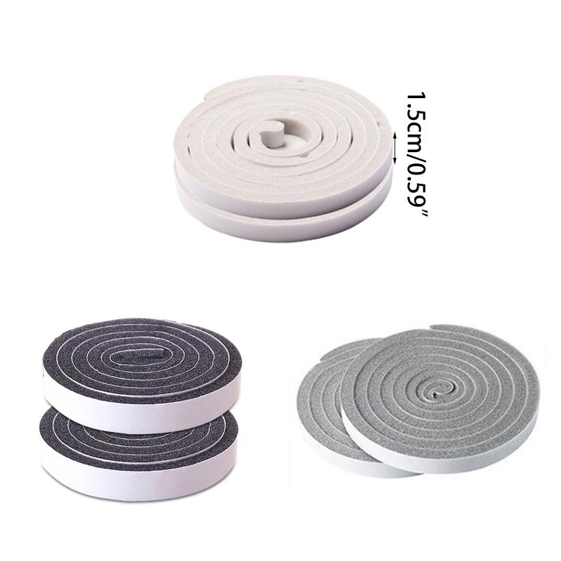2 Rolls Self-adhesive Door And Window Sealing Strip Glass Window Anti-collision Rubber Strip Foam Sound Insulation Strip