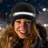 USB Rechargeable  Hat LED Headlamps Caps Thicken Elastic Warm Knitted Hat for Walking, Running, Camping, Hiking