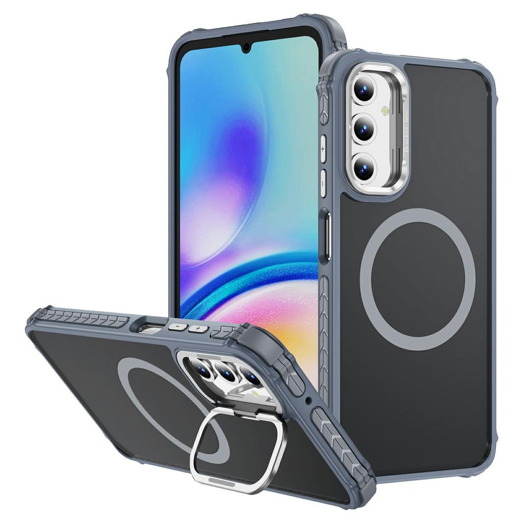 For Samsung Galaxy A25 5G (Global) (161mm) Case with Lens Kickstand Matte Back Cover Magnetic Case