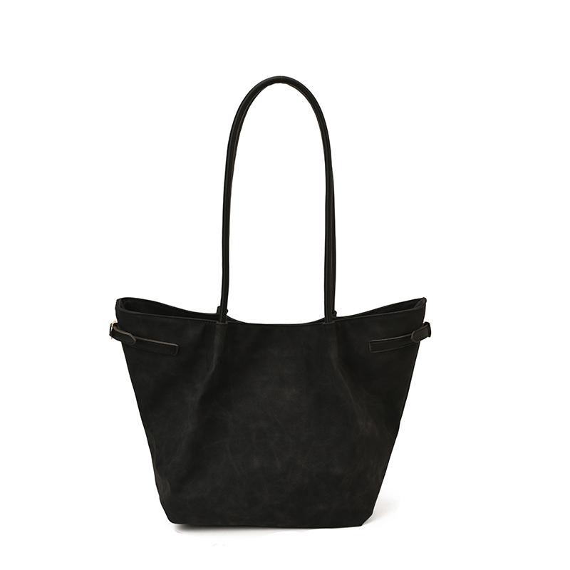 

Large Capacity Tote Bag Women s Vintage Shoulder Bag Underarm Bag чорний