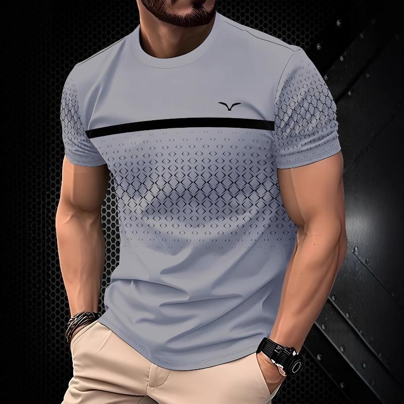 Herren 3D-Druck T-Shirt Outdoor Tennis Badminton Atmungsaktiv Schnelltrocknend Sportoberteil Kurzarm Rundhals Pullover Lässiges Oberteil