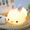 Seven-Color Silicone Bedside Lamp: Soft, Eye-Friendly Night Light