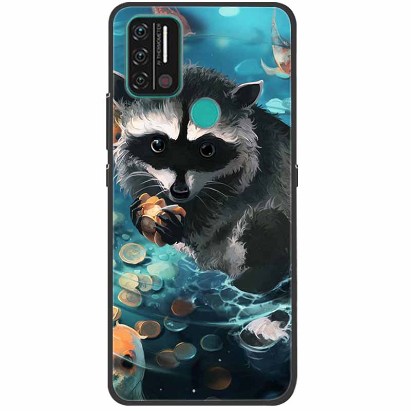 Weiche bedruckte Hülle für Umidigi A9 Pro Hülle Silikon Schutzhülle Schwarze Hüllen für Umidigi A7 Pro Niedliche Katze A9Pro A 9 A7Pro