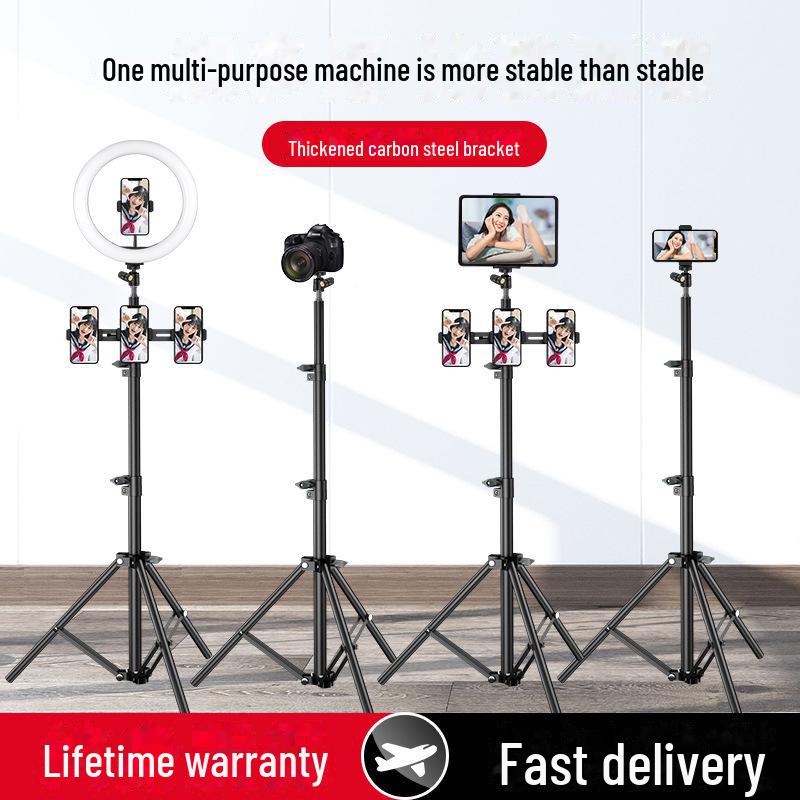 2-Meter Photography Light Stand with Tripod and Mobile Phone Holder for Live Broadcast