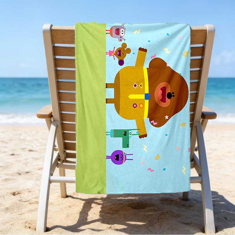 Ultra-Soft Beach Towel with Hey Duggee Theme,Ideal for Pool - Camping, Diving - Perfect Travel Essential, Vibrant Beach Towel.