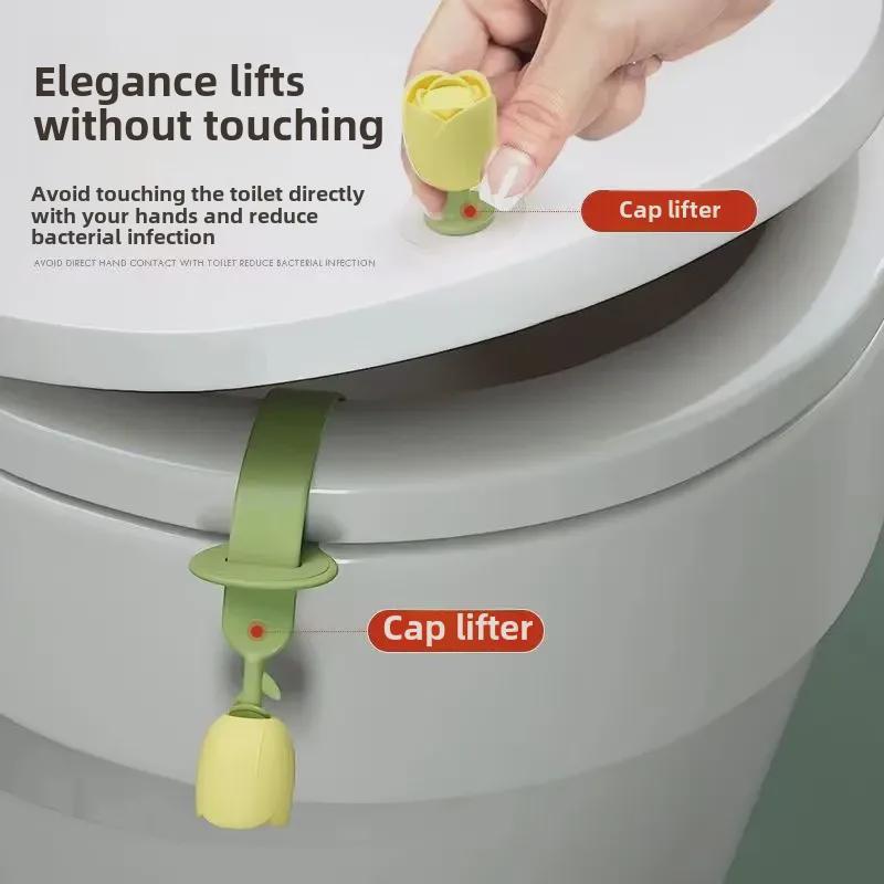 Silicone Toilet Lid Lifter: Keeps Hands Clean, Portable Smart Home Solution