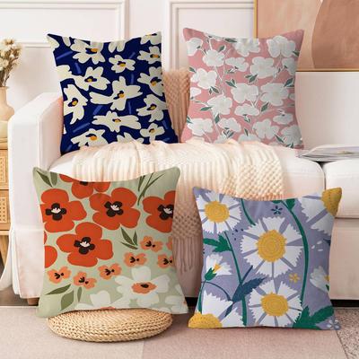 FLOWER MARKET Flower Art Maple Design Cushion Cover Happy Autumn Harvest Decor Holiday Decorati Pillow Cover