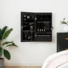 VidaXL Wall-Mounted Jewelry Cabinet with Mirror Black 37.5x10x67 Cm 353221