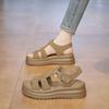 Fashion women's shoes size 35 thick soft sole not tired feet beach shoes women's summer wear 2025 new Roman sandals
