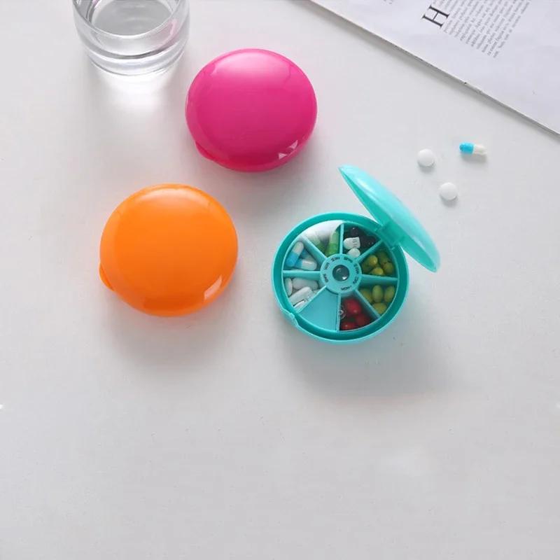 Weekly Rotating Pill Box Case Splitter Tablet Storage Organizer pill organizer  pill container  pill box  small pill case
