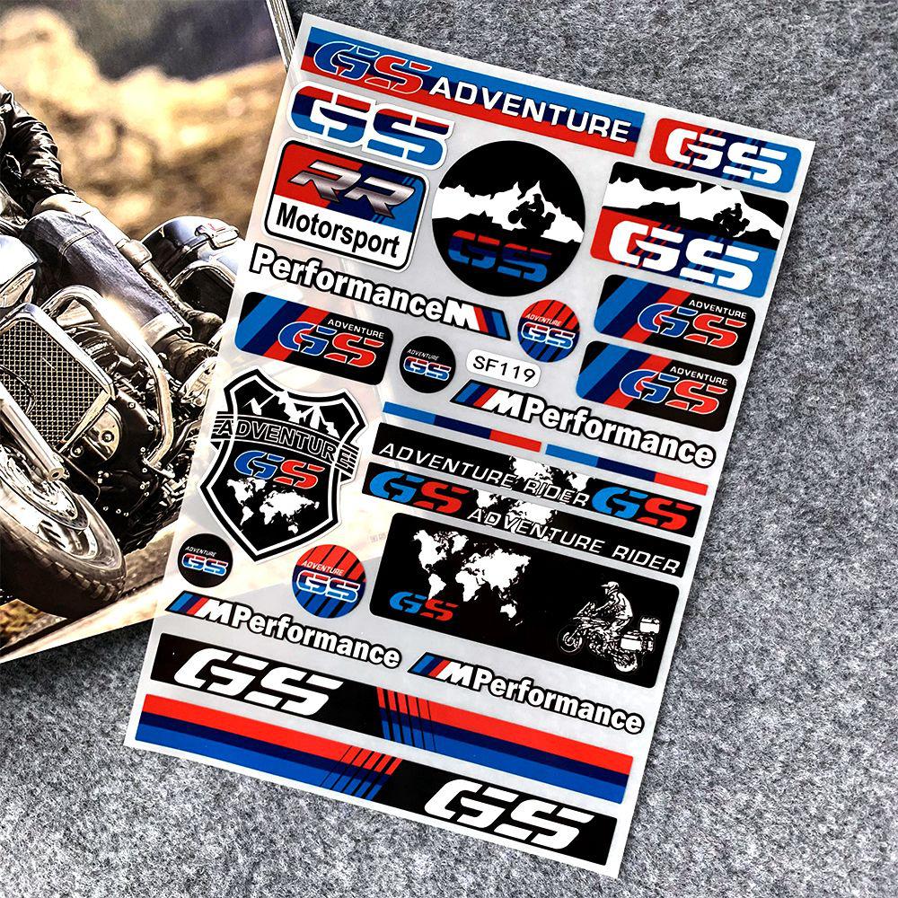 kfwhl7 Reflective Stickers for BMW Motorcycles - Helmet Decals with BMW Logo for G310GS/S1000RR/1200GS