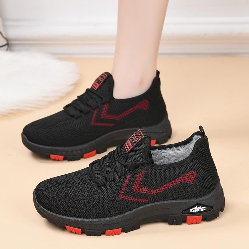 Women's Winter Snow Boots With Faux Fur Lining Non-Slip Lace-Up Workout Sneakers Warm Casual Short Ankle Boots Comfortable Walking Shoes for Women