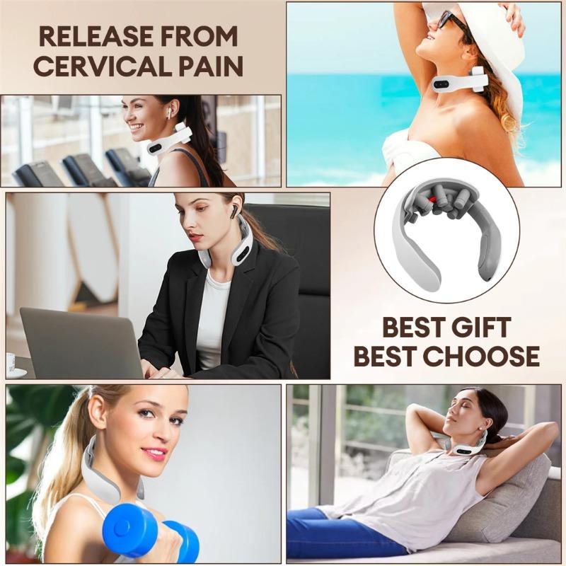 Aparat de masaj pentru gât, puls electric cu frecvență joasă, vertebră cervicală, ameliorarea stresului, instrument de fizioterapie pentru gât