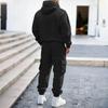 Men's European And American Youth Sport Multi-Pocket Hoodie Workwear Set