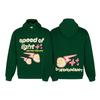Unisex Broken Planet Print Velvet Hoodie - Trendy & Casual