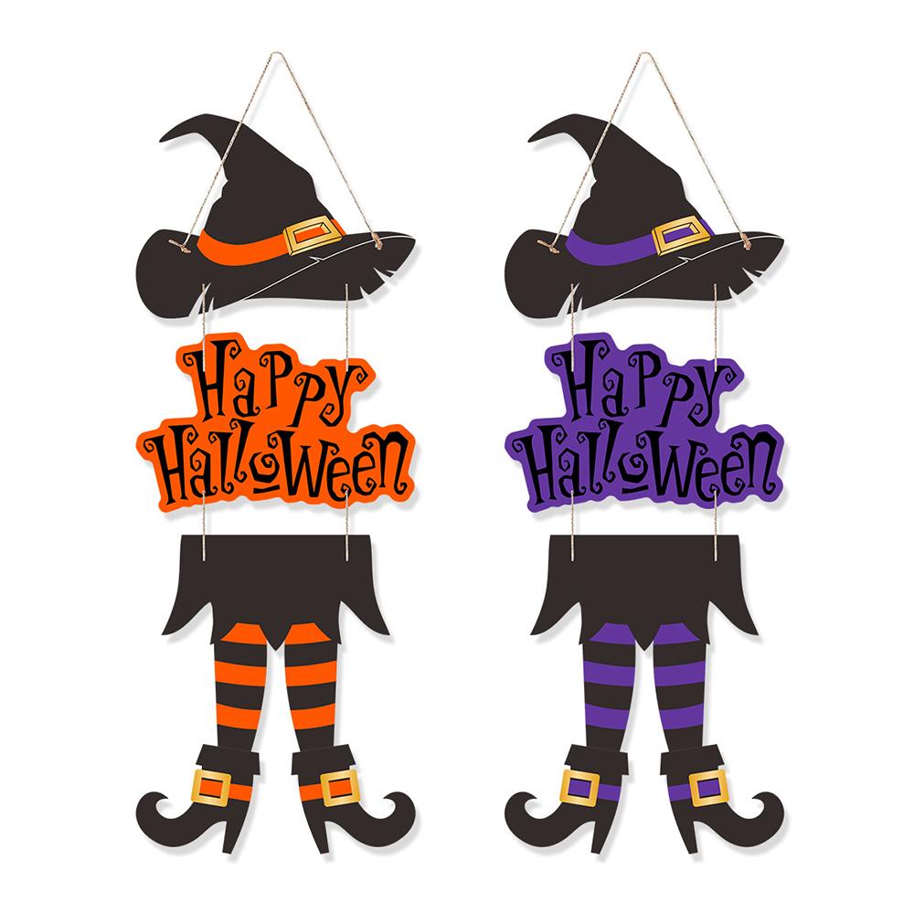 Runtowo  1pc Happy Halloween Paper Door Hanging , Halloween Witch Decoration Pendant , Halloween Party Decorations