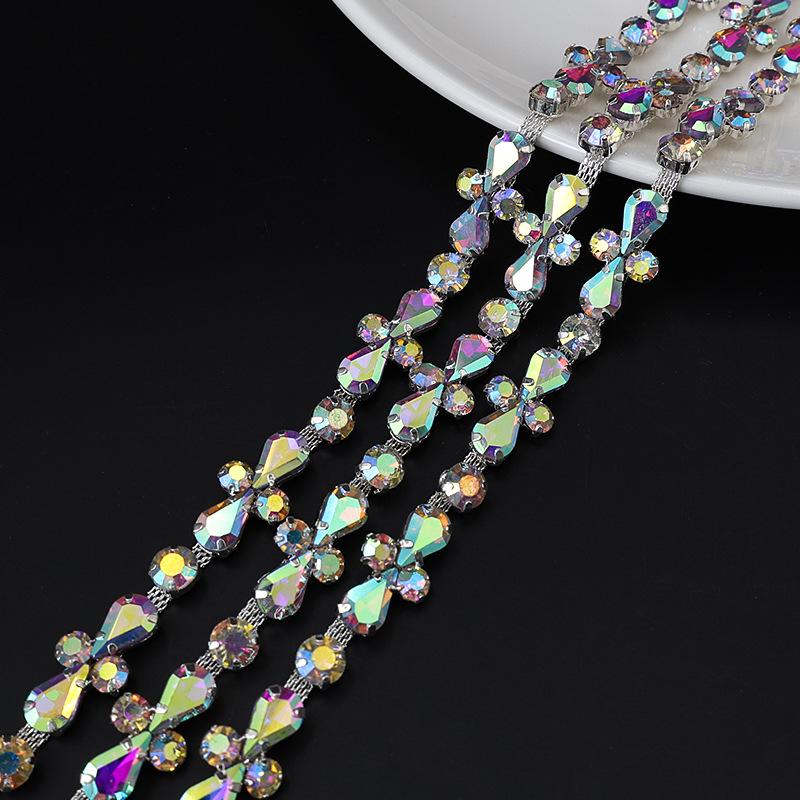 

Цветные стразовые цепочки с когтями для DIY аксессуаров и украшения одежды Approximately 90CM