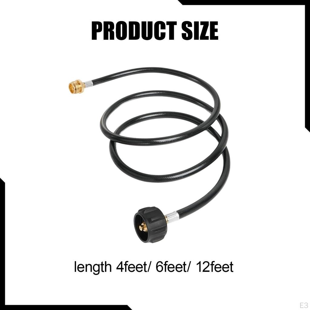 Adapter Hose with Connector, Gas for Grill, Universal Accessories, Made of Rubber, Suitable