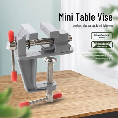 Mini Aluminum Alloy Bench Vise for DIY Projects – Compact, Adjustable, Flat Jaw Pliers