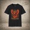 Fiery Phoenix Illustration T-Shirt | Rising Fire Bird Tee