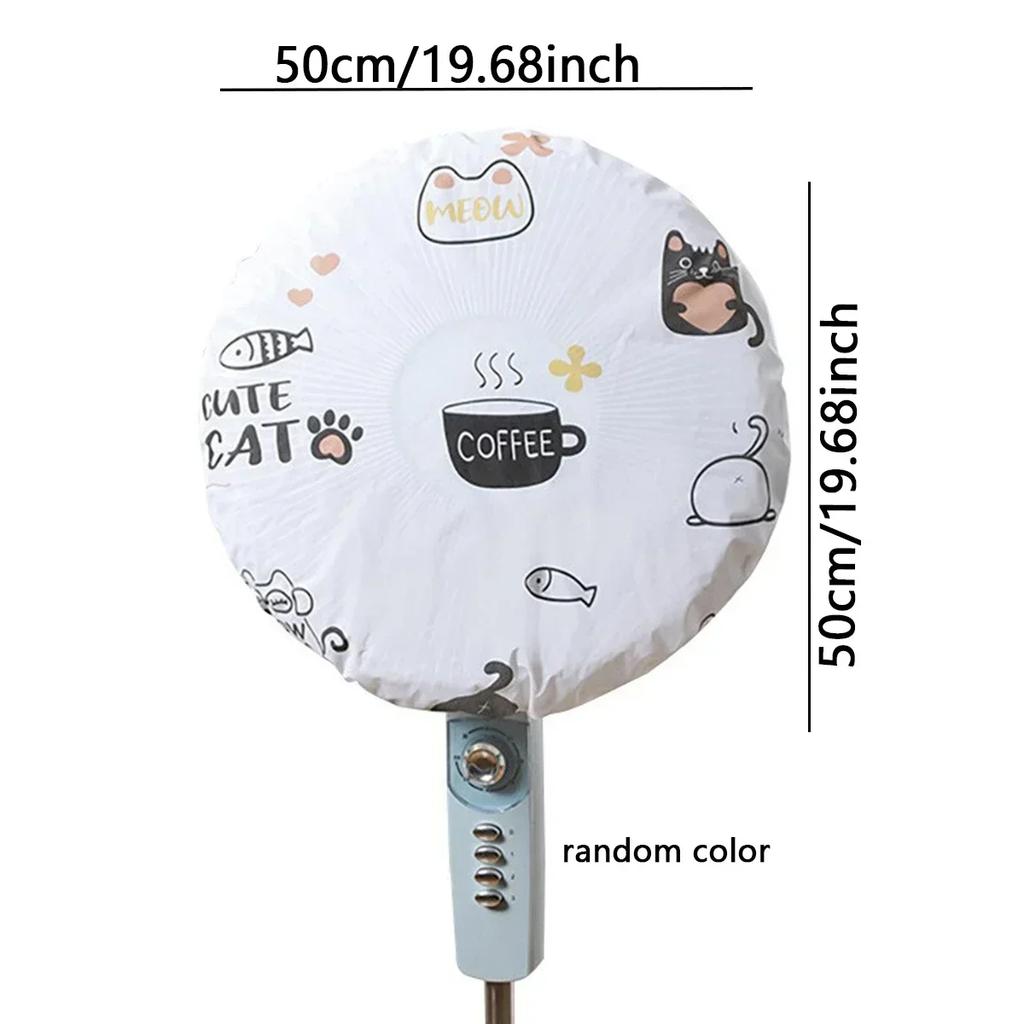 1pc Fan Protection Dust Cover, Waterproof Fan Cover Household Universal Round Floor Fan Cover Random Style.