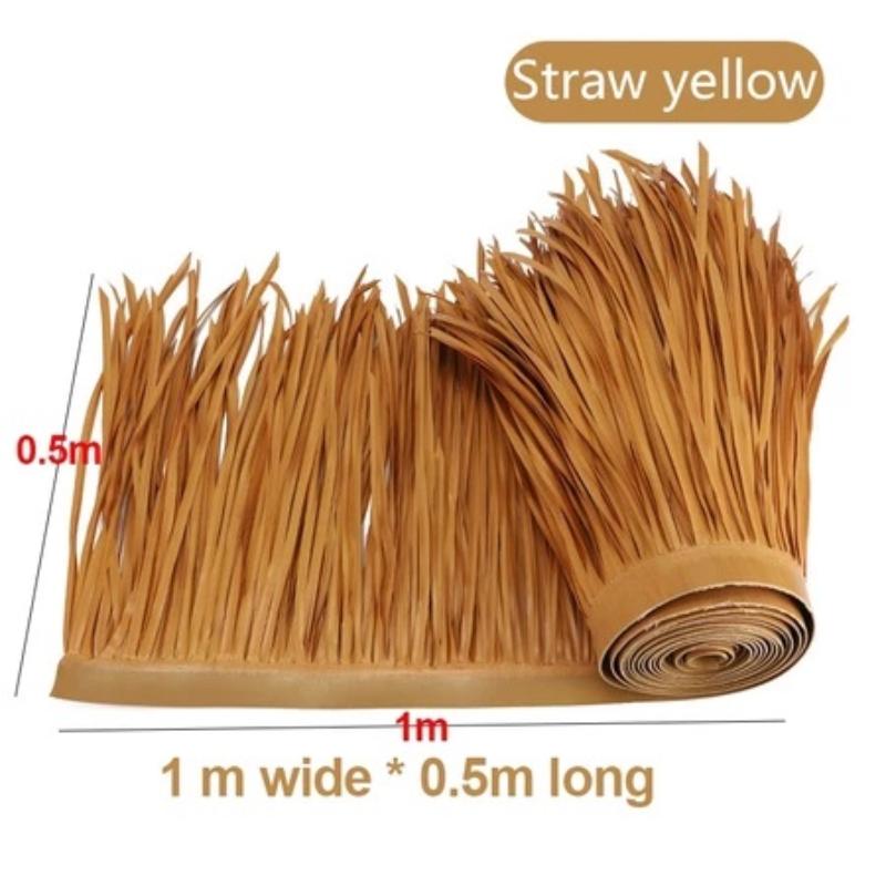 Artificial Thatch Roof Roll Weatherproof Durable Simulated Straw Cover for Patio Umbrella Tiki Hut Outdoor Garden Decor A1