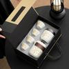 Travel tea set, portable high-end ceramic express cup, one pot of four cups, holiday gift box